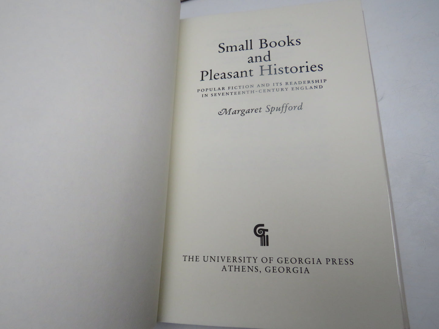 Small Books and Pleasant Histories By Margaret Spufford 1982