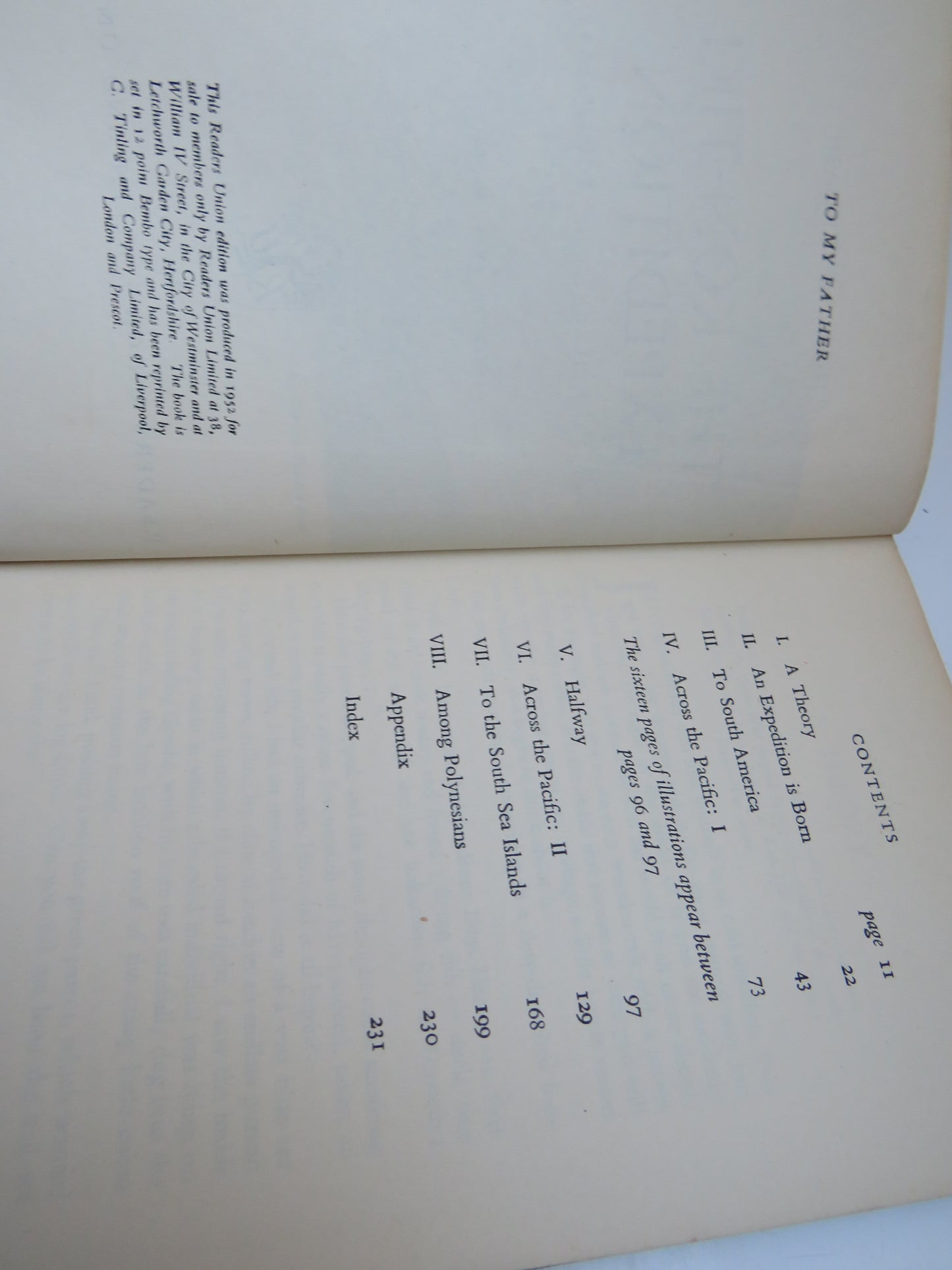The Kon-Tiki Expedition, 1952 By Raft Across The South Seas By Thor Heyerdahl Translated by F.H. Lyon