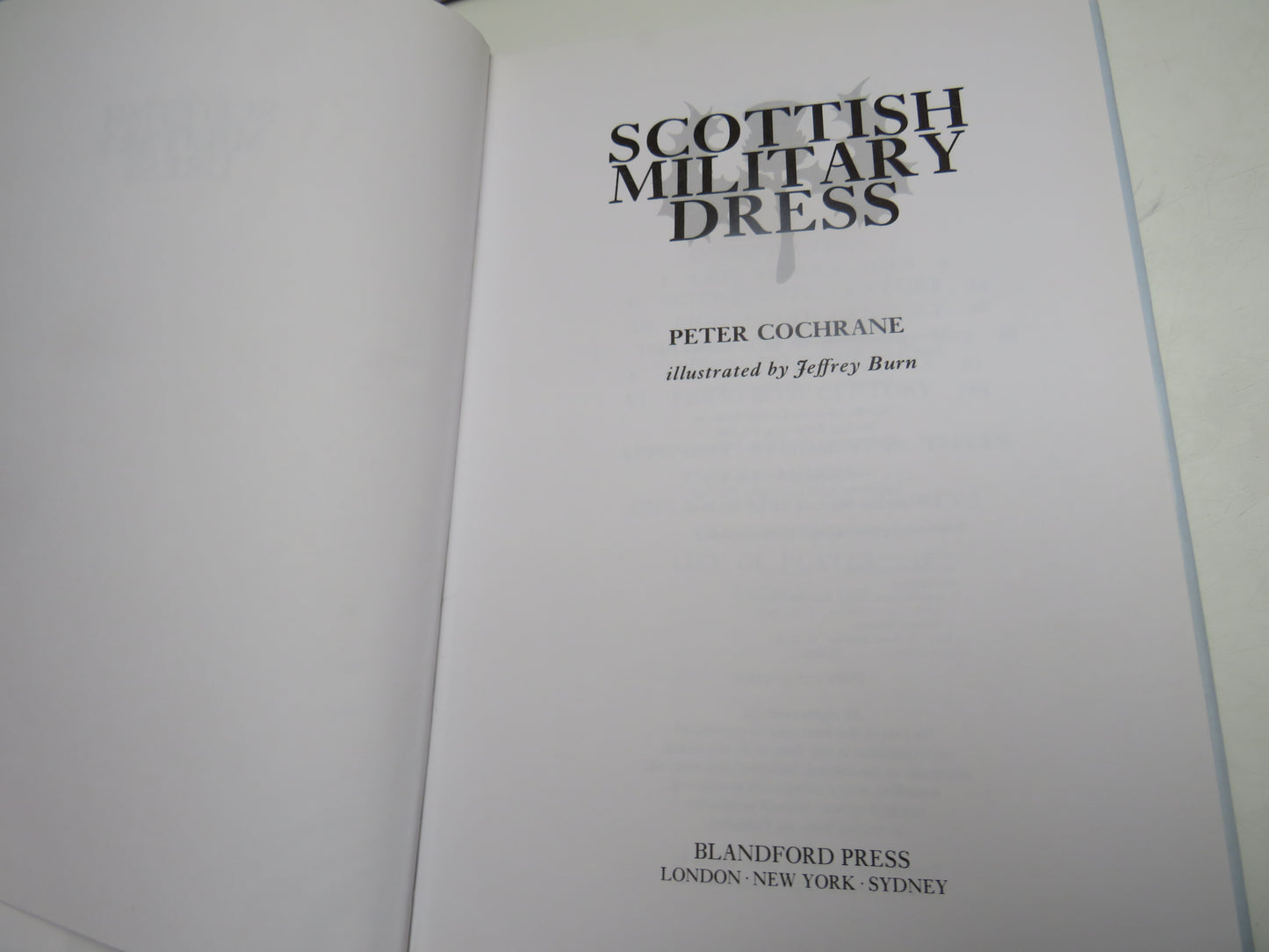 Scottish Military Dress By Peter Cochrane 1987