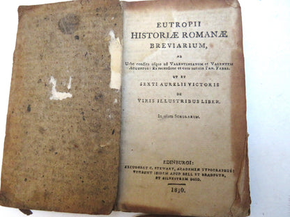Eutropii Historiae Romanae Breviarium 1810 Small Antique Book book front cover