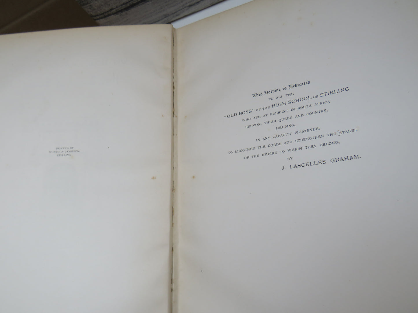 "Old Boys" and Their Stories of the High School of Stirling 1900