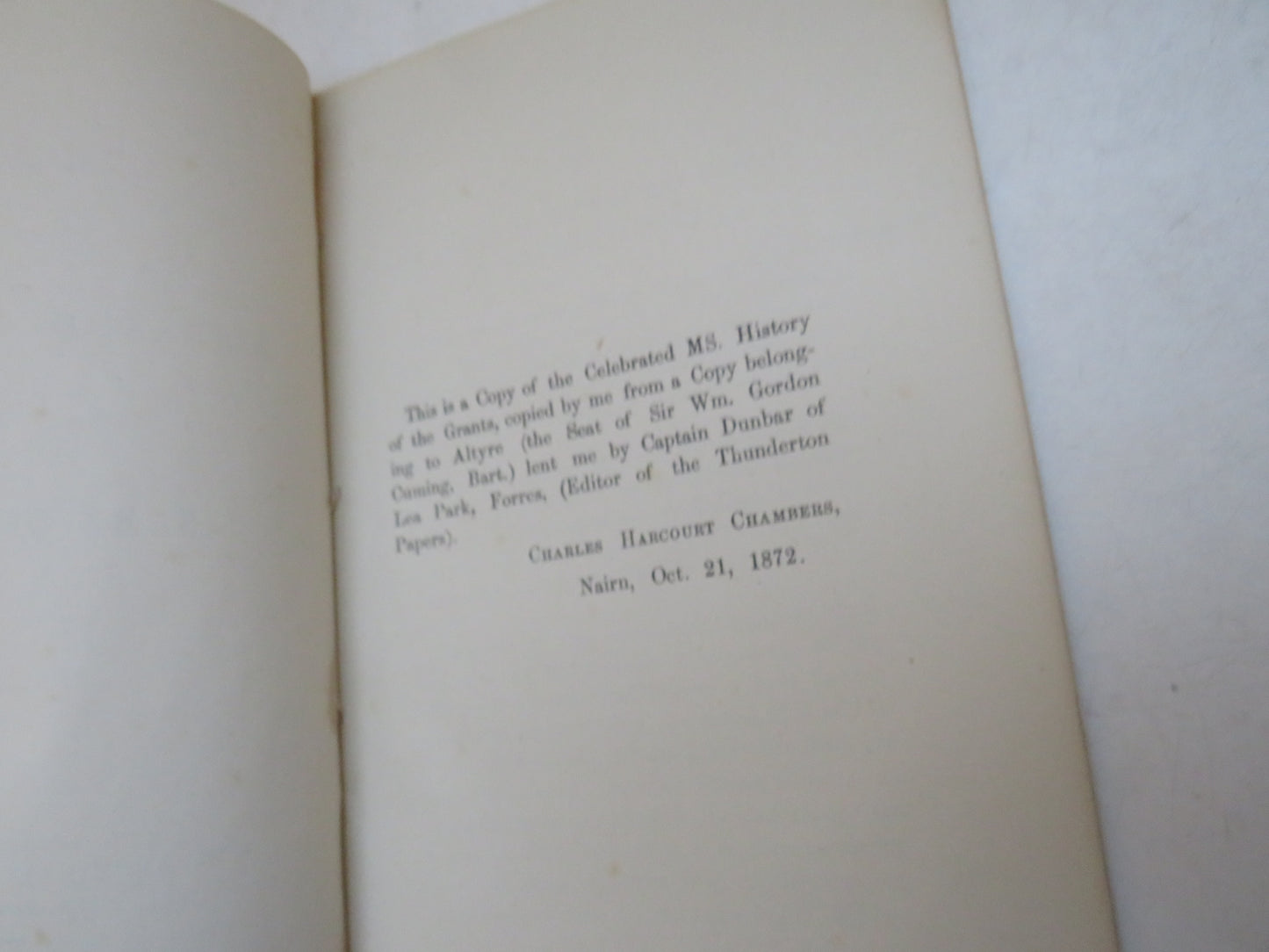 The Account of the Rise and Offspring of the Name of Grant 1876