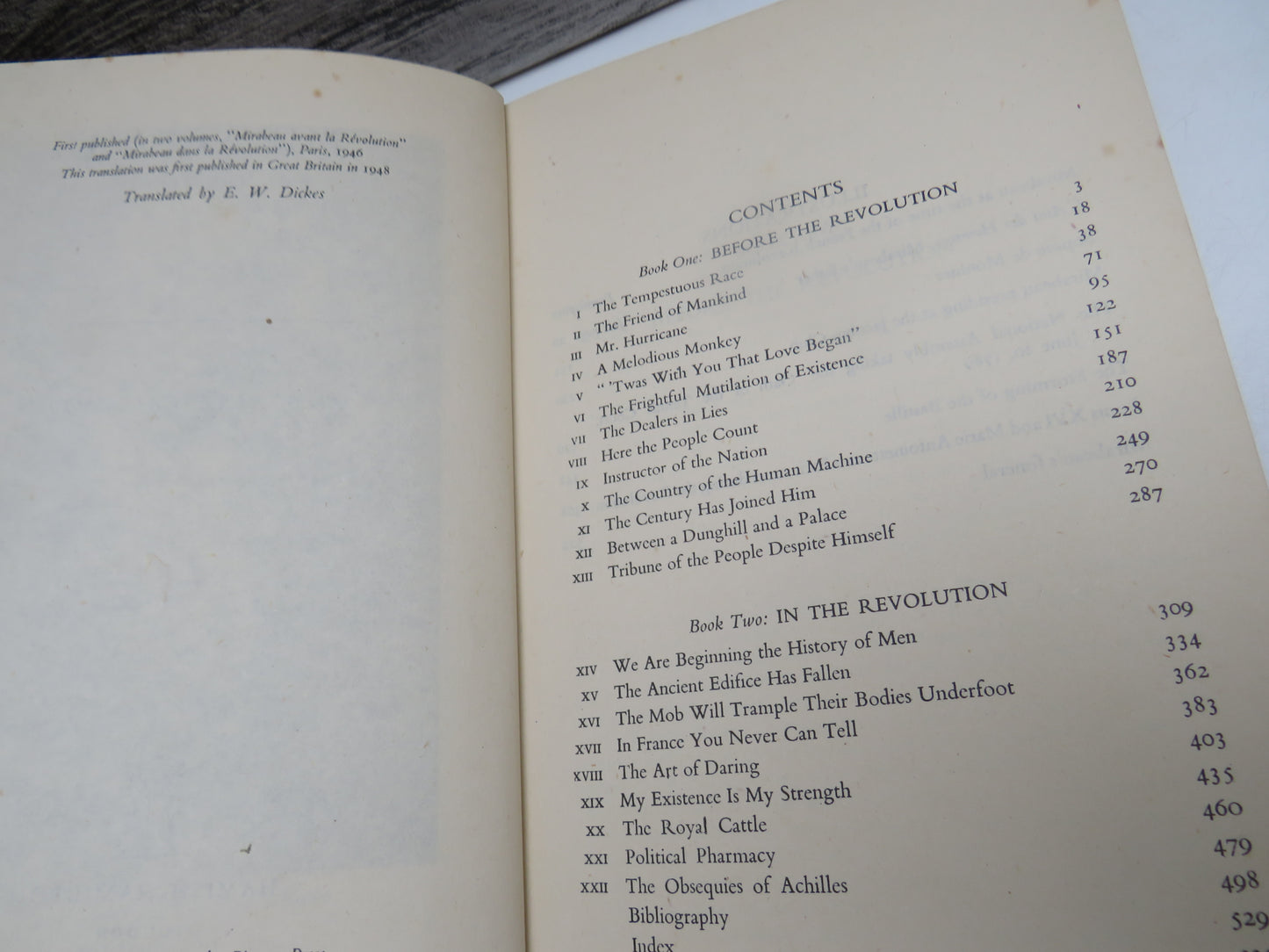 Mirabeau Voice of the Revolution By Antonina Vallentin 1948