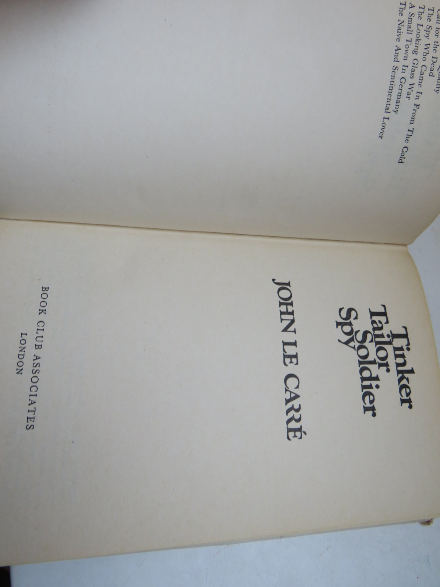 Tinker Tailor Soldier Spy by John le Carré 1975 (Vintage Spy Thriller)