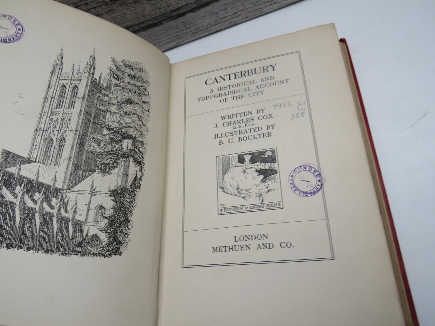Canterbury A Historical and Topographical Account of the City Written By J. Charles Cox 1905