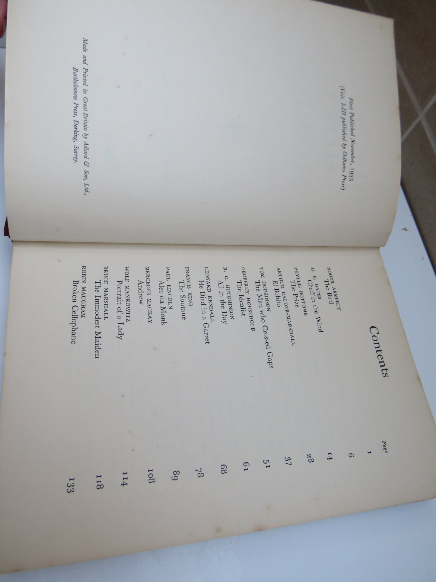 Pick Of Today's Short Stories 4 Edited By John Pudney 1953