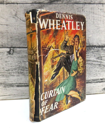 Curtain Of Fear by Dennis Wheatley 1953 (Vintage Thriller Novel) book front cover