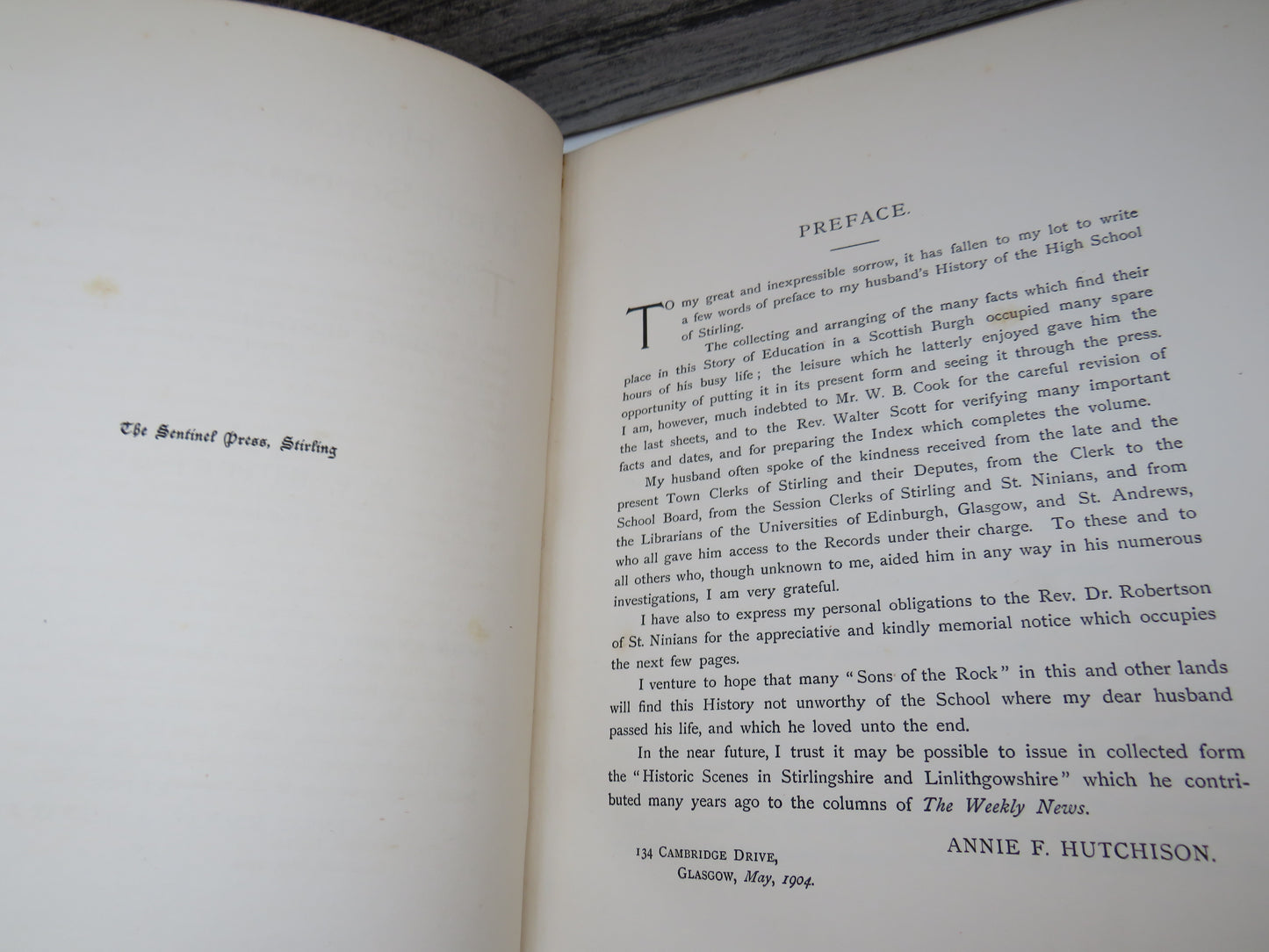 History of the High School of Stirling By A. F. Hutchison 1904