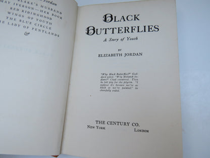 Black Butterflies A Story of Youth By Elizabeth Jordan 1927 book image 4