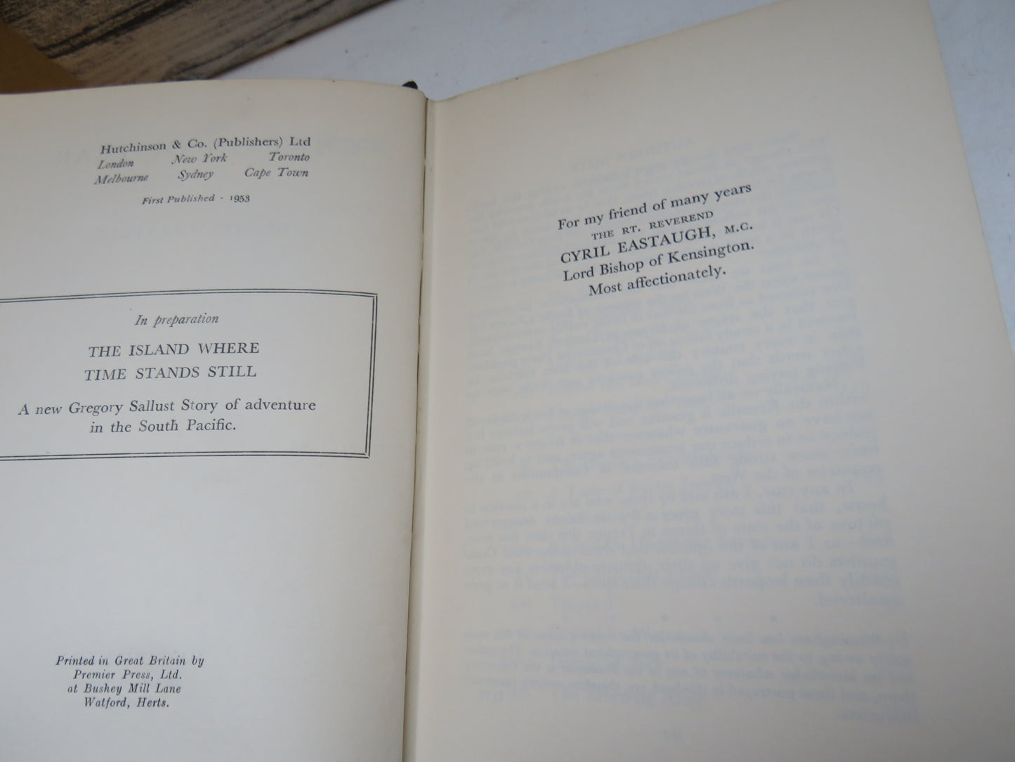 Curtain Of Fear by Dennis Wheatley 1953 (Vintage Thriller Novel)