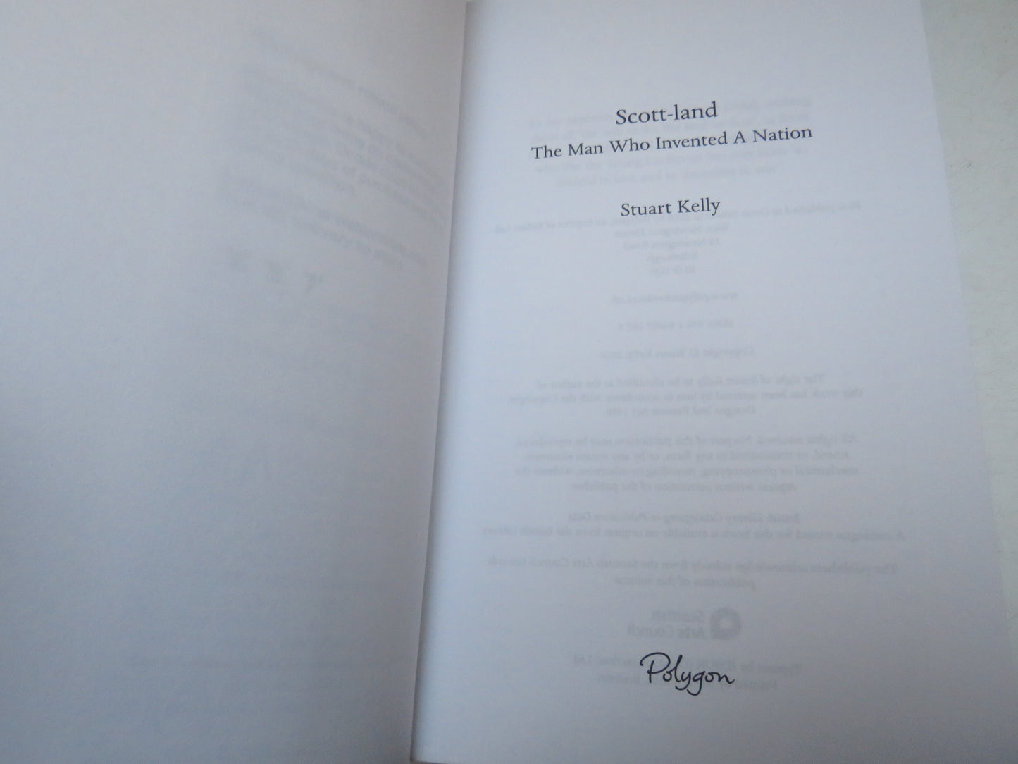 Scott-Land The Man Who Invented A Nation By Stuart Kelly 2010