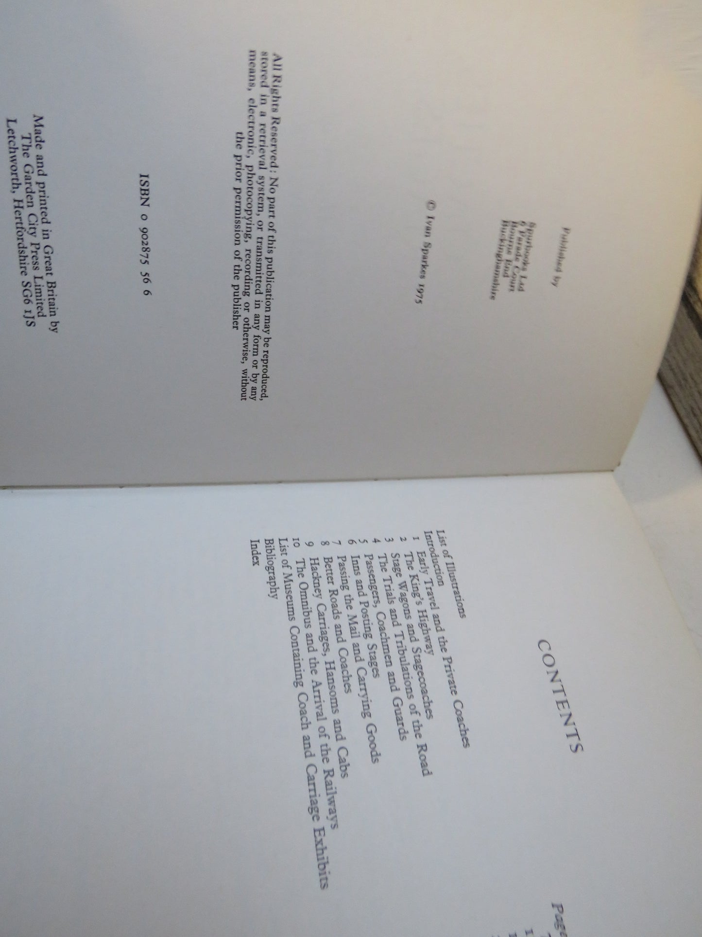 Stagecoaches & Carriages An Illustrated History of Coaches and Coaching By Ivan Sparkes 1975