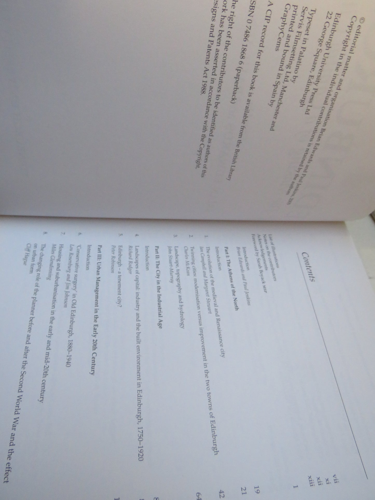 Edinburgh The Making of a Capital City Edited By Brian Edwards and Paul Jenkins 2005