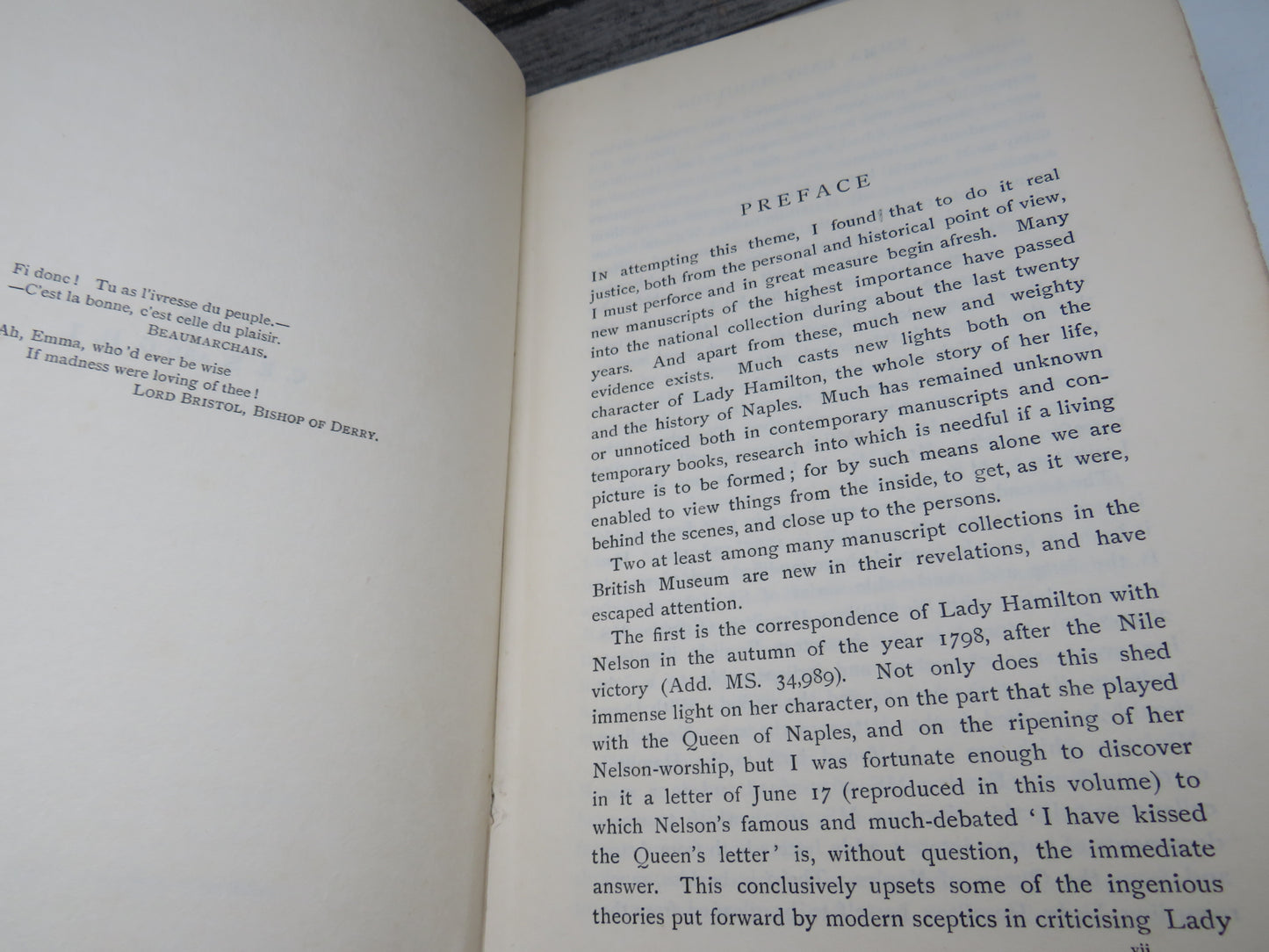 Emma Lady Hamilton From New and Original Sources and Documents Together With An Appendix of Notes and New Letters By Walter Sichel 1905