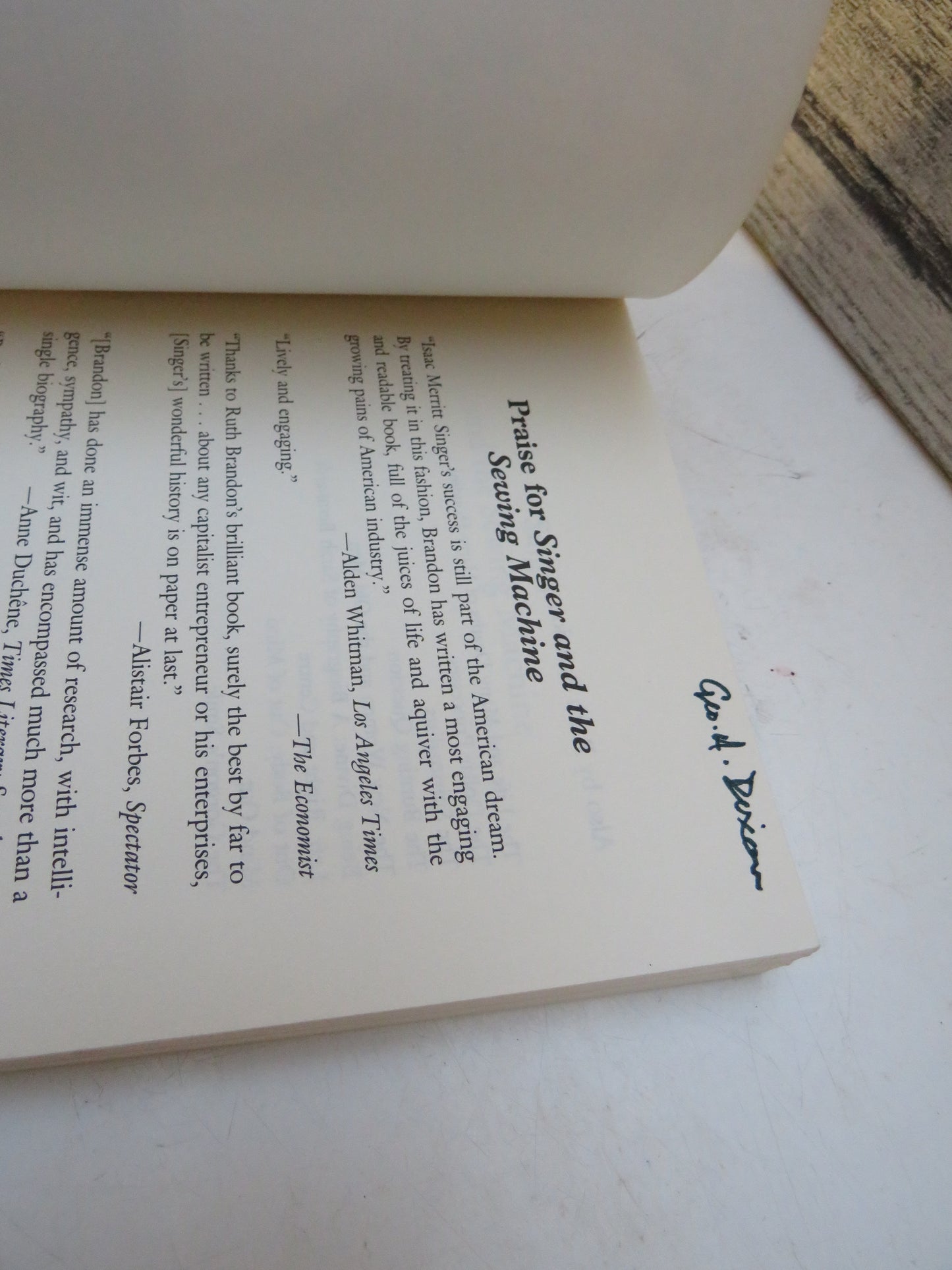 Singer and The Sewing Machine A Capitalist Romance By Ruth Brandon 1996