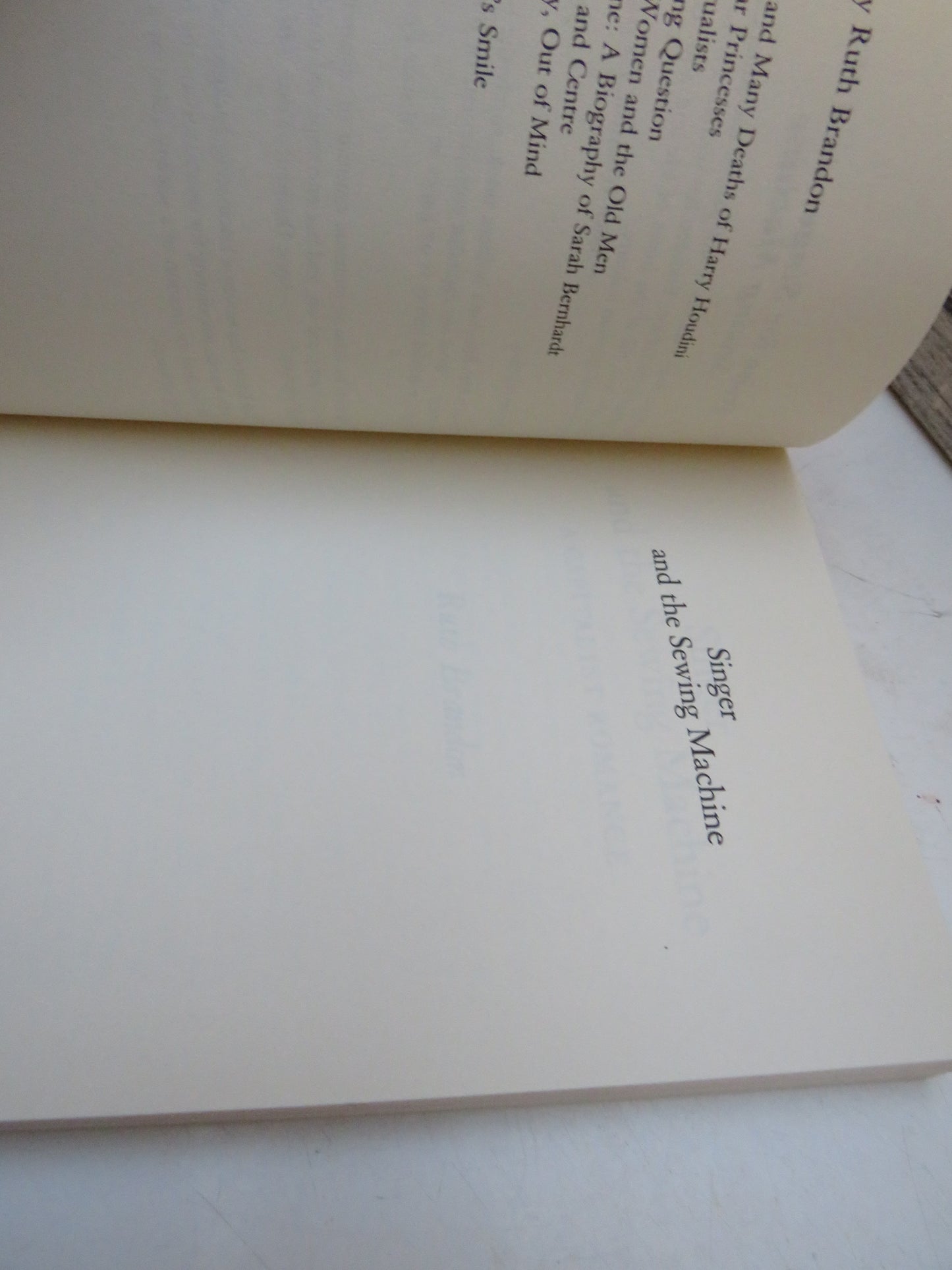 Singer and The Sewing Machine A Capitalist Romance By Ruth Brandon 1996