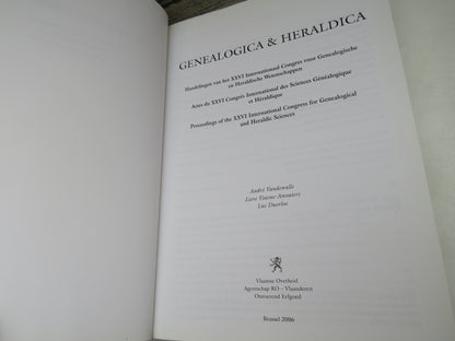 Genealogica & Heraldica, Brugge 2004, Vandewalle, Viaene-Awouters & Duerloo, 2006 book image 3