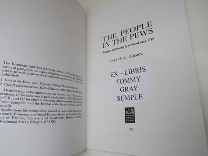 The People In The Pews, Religion and Society in Scotland since 1780 by Callum G. Brown, 1993 book image 3