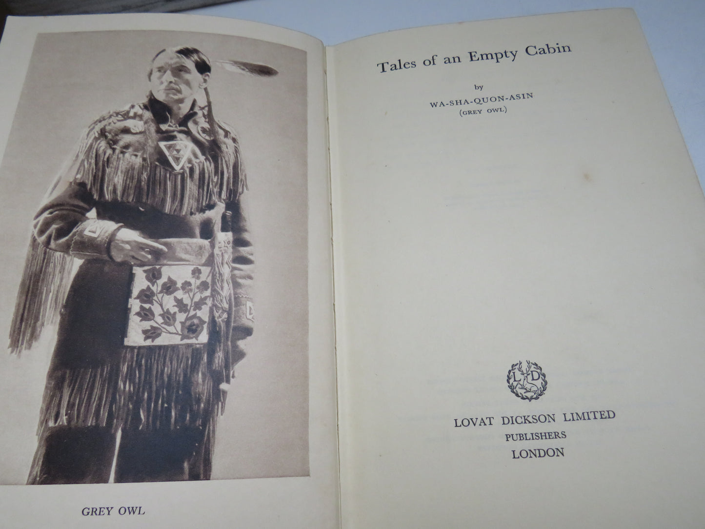 Tales of an Empty Cabin by Wa-Sha-Quon-Asin (Grey Owl), 1936