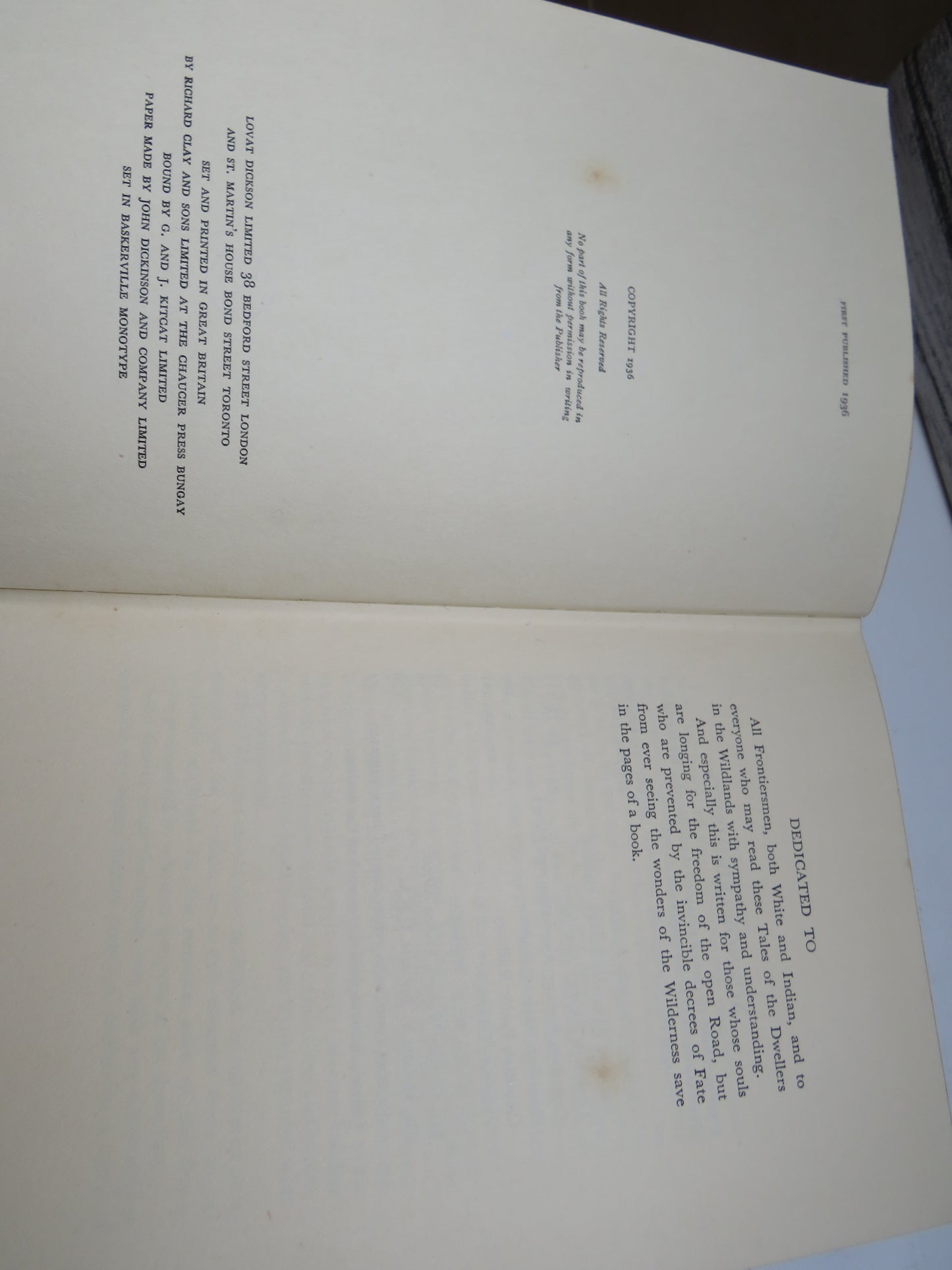 Tales of an Empty Cabin by Wa-Sha-Quon-Asin (Grey Owl), 1936