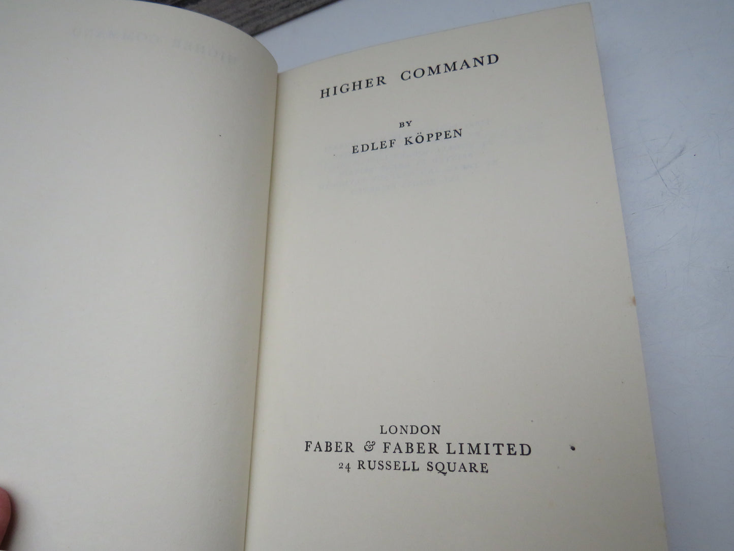Higher Command by Edlef Koppen, 1931