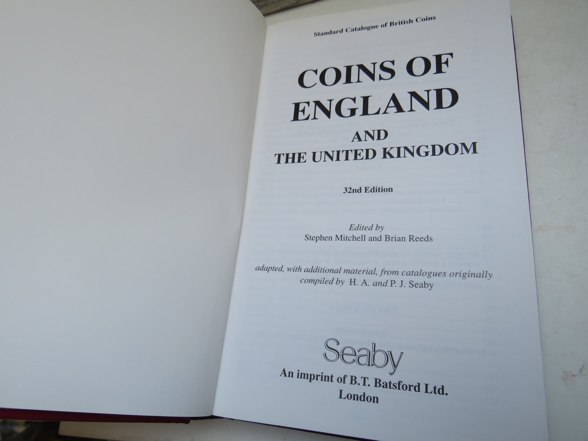 Coins of England and the United Kingdom, Standard Catalogue of British Coins 1997, 32nd edition (Modern Reference Book) book 3