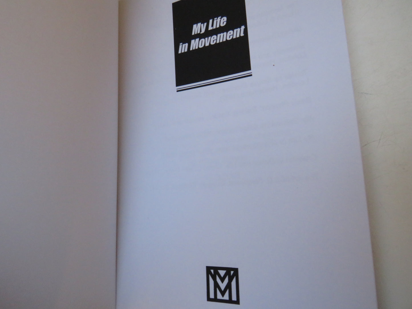 My Life In Movement By Margaret Morris 2003