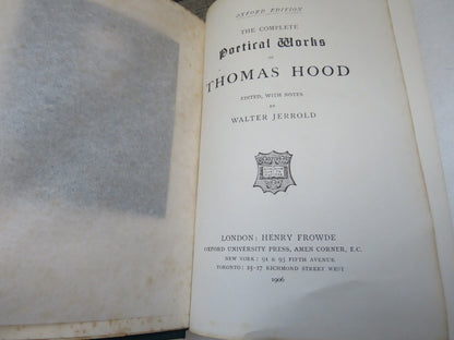 The Complete Poetical Works of Thomas Hood, edited with notes by Walter Jerrold 1906, first edition  book image 4