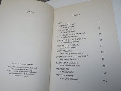 Parkinson's Law or The Pursuit of Progress by C. Northcote Parkinson 1959 (Vintage Business Book) book image 4