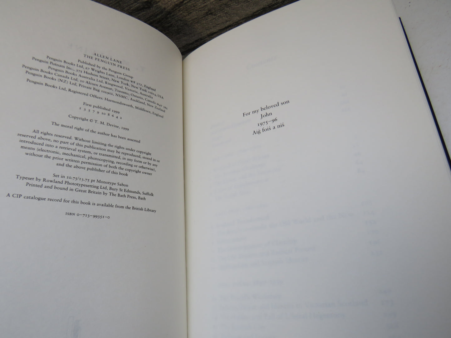 The Scottish Nation 1700-2000 By T.M. Devine 1999