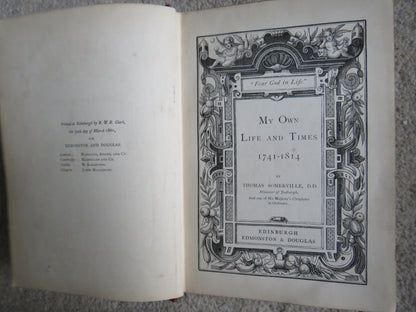 My Own Life and Times 1741-1814 By Thomas Somerville 1861 book image 3