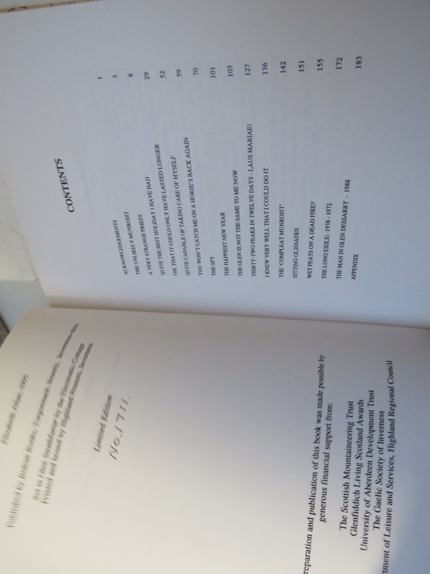 Burn On The Hill The Story of the First Compleat Munroist 1995