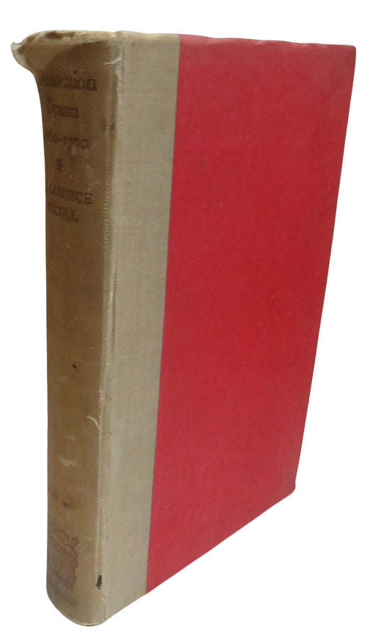 A History of Restoration Drama 1660-1700 By Allardyce Nicoll 1940