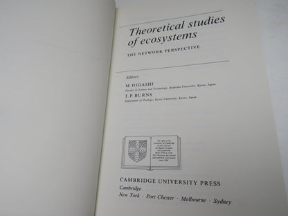 Theoretical Studies of Ecosystems The Network Perspective 1991