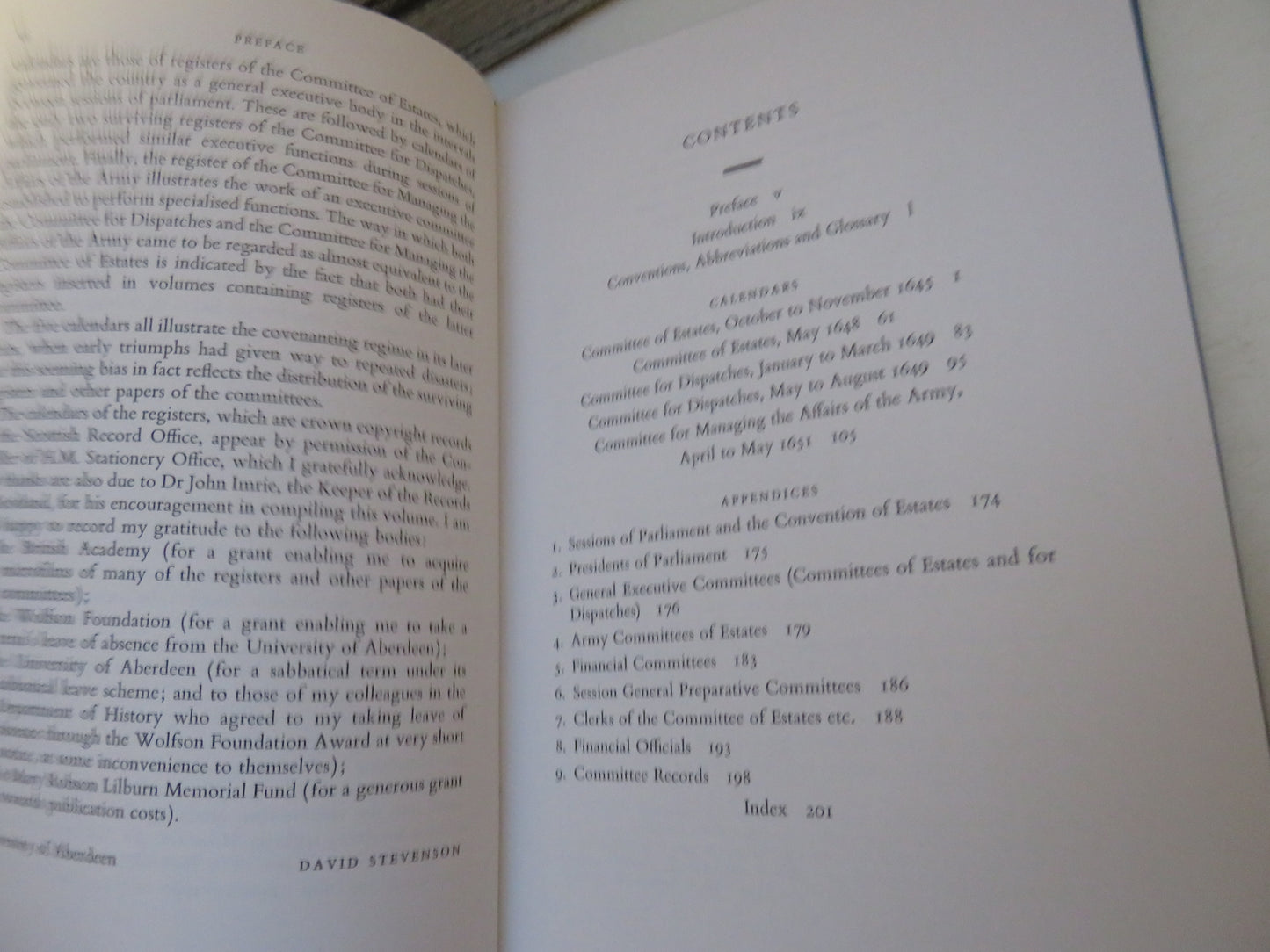 The Government of Scotland Under The Covenanters 1637-1651 Edited By David Stevenson 1982