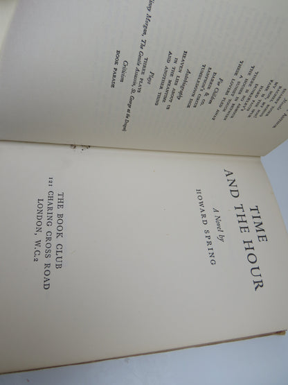 Time and The Hour A Novel By Howard Spring 1958 book image 4