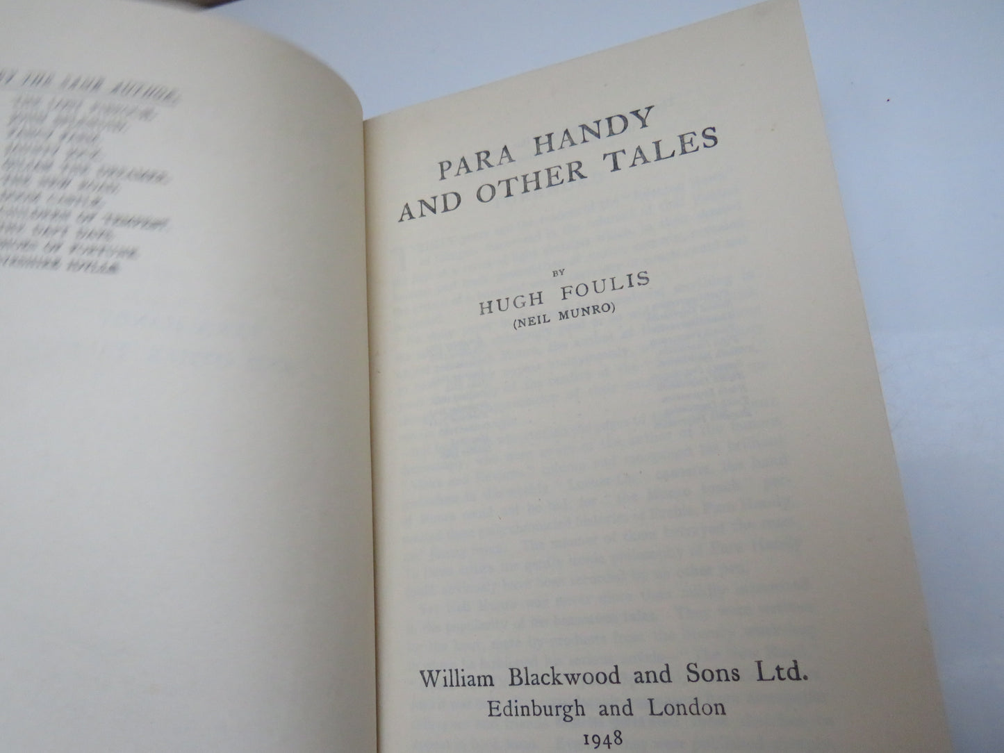 Para Handy And Other Tales by Hugh Foulis, 1948