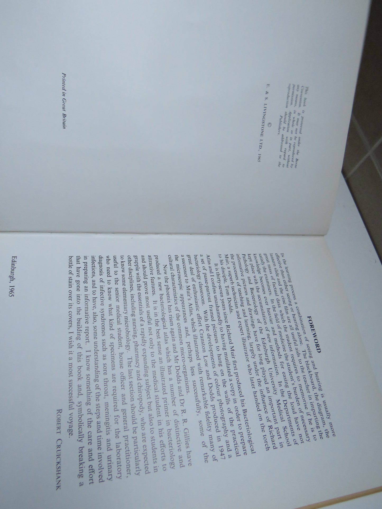 Bacteriology Illustrated By R.R. Gillies and T.C. Dodds 1965