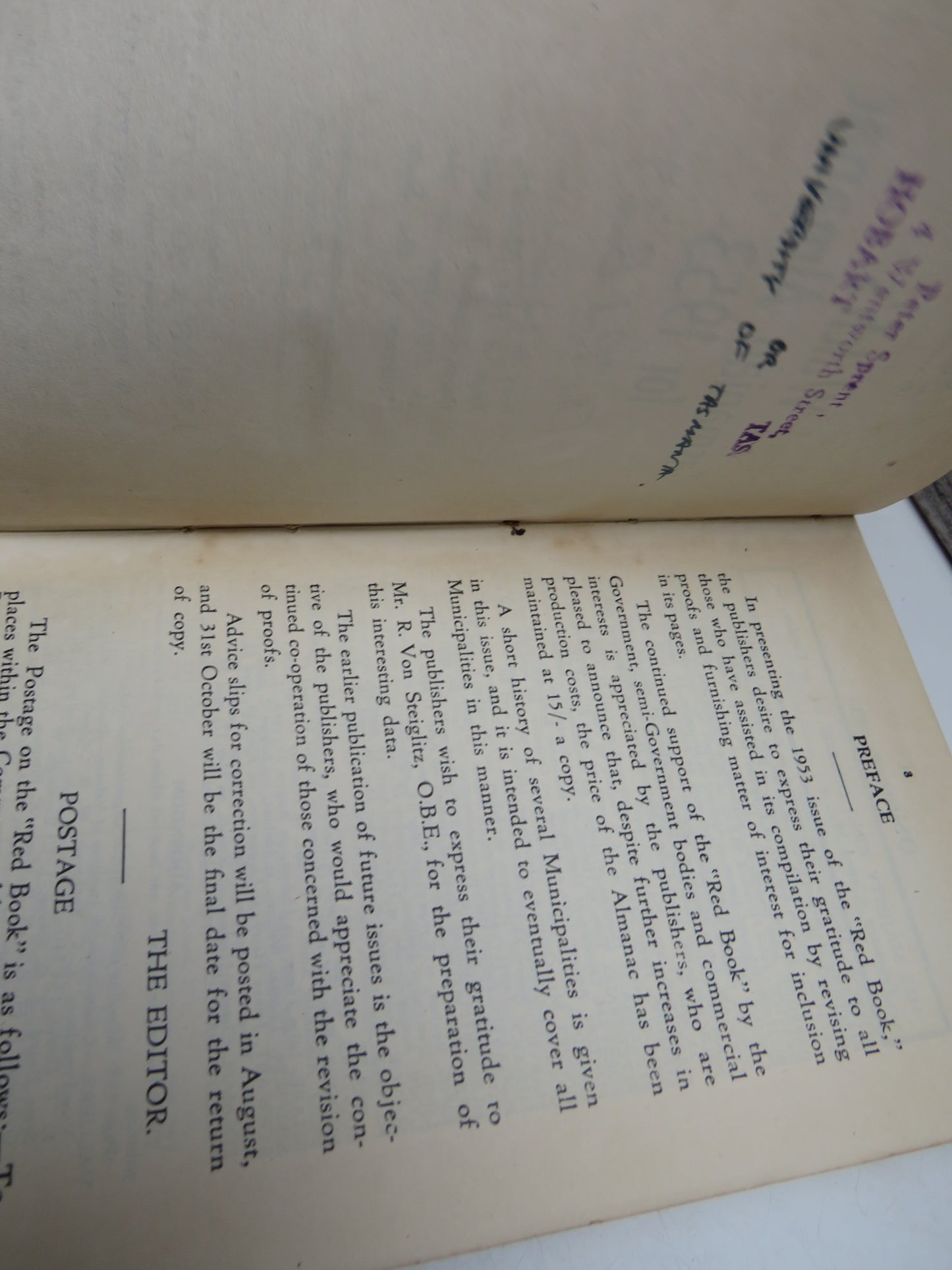 Walch's Tasmanian Almanac For 1953 The "Red Book"