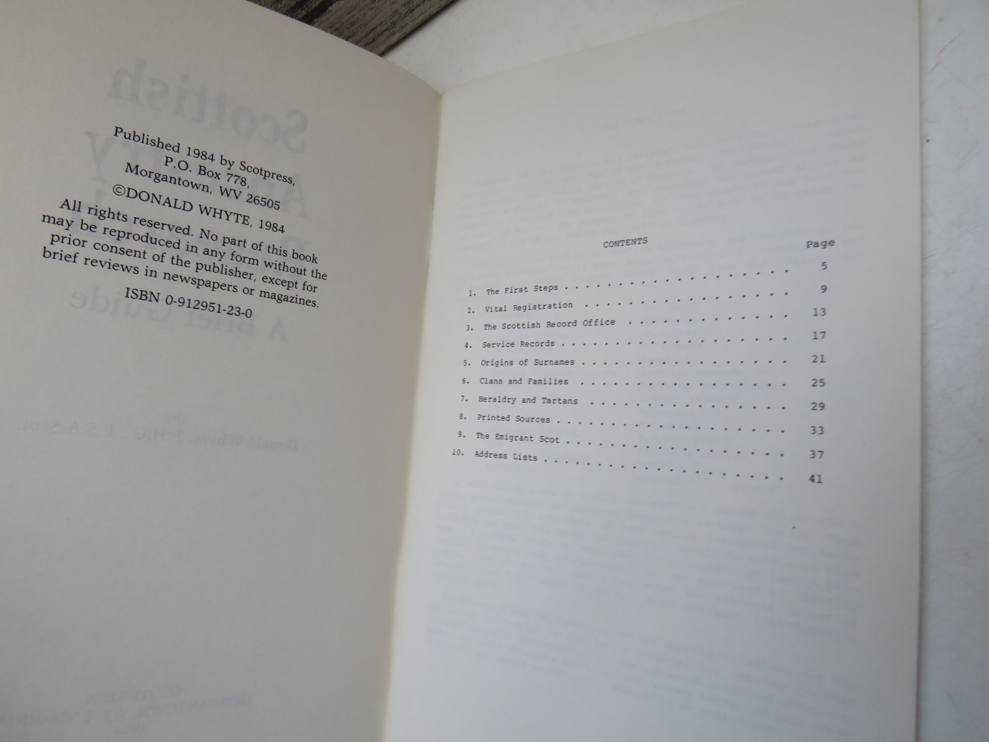 Scottish Ancestry Research A Brief Guide By Donald Whyte 1984 (Modern Genealogy Guide) book 4