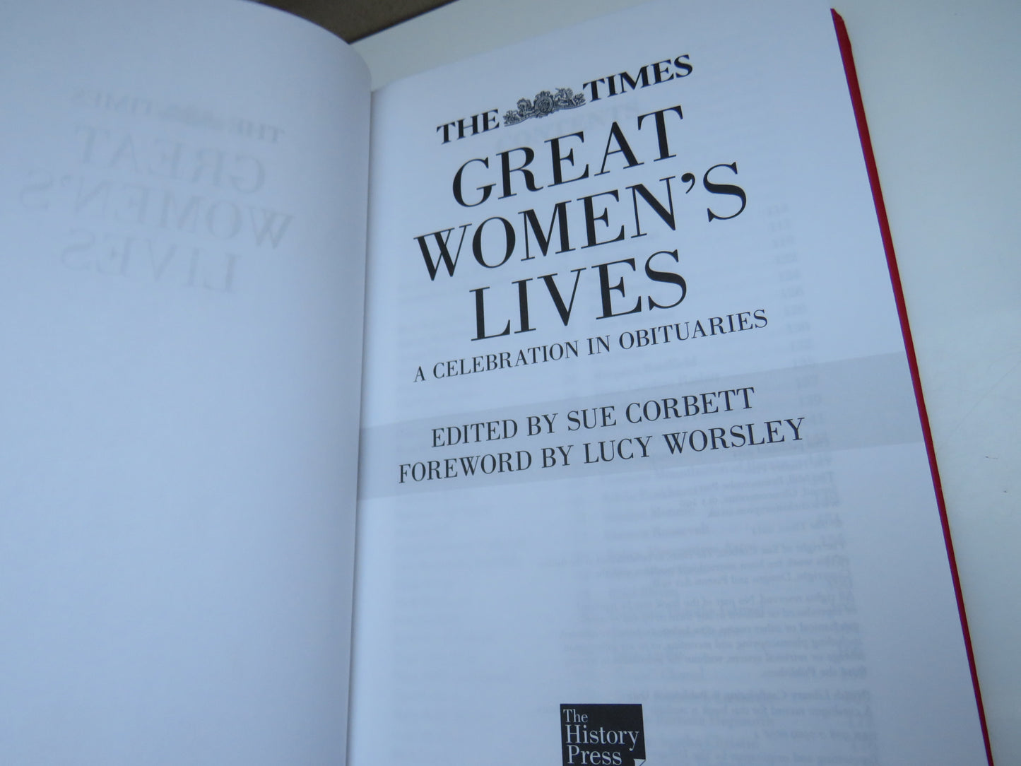 Great Women's Lives, A Celebration in Obituaries, Edited by Sue Corbett, Foreword by Lucy Worsley, 2014