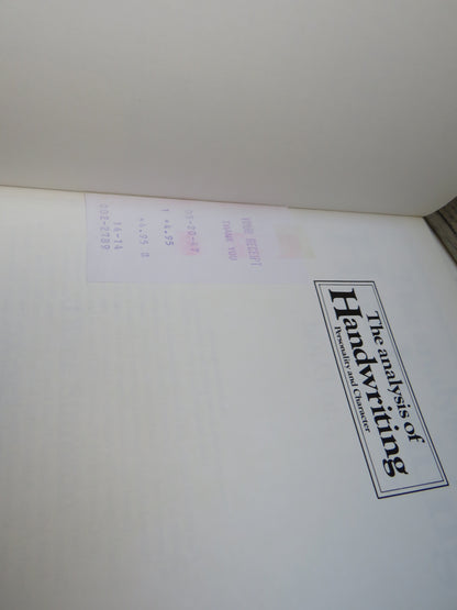 The Analysis of Handwriting Personality and Character By Diane Simpson 1985 (Modern Psychology Book) book image 4