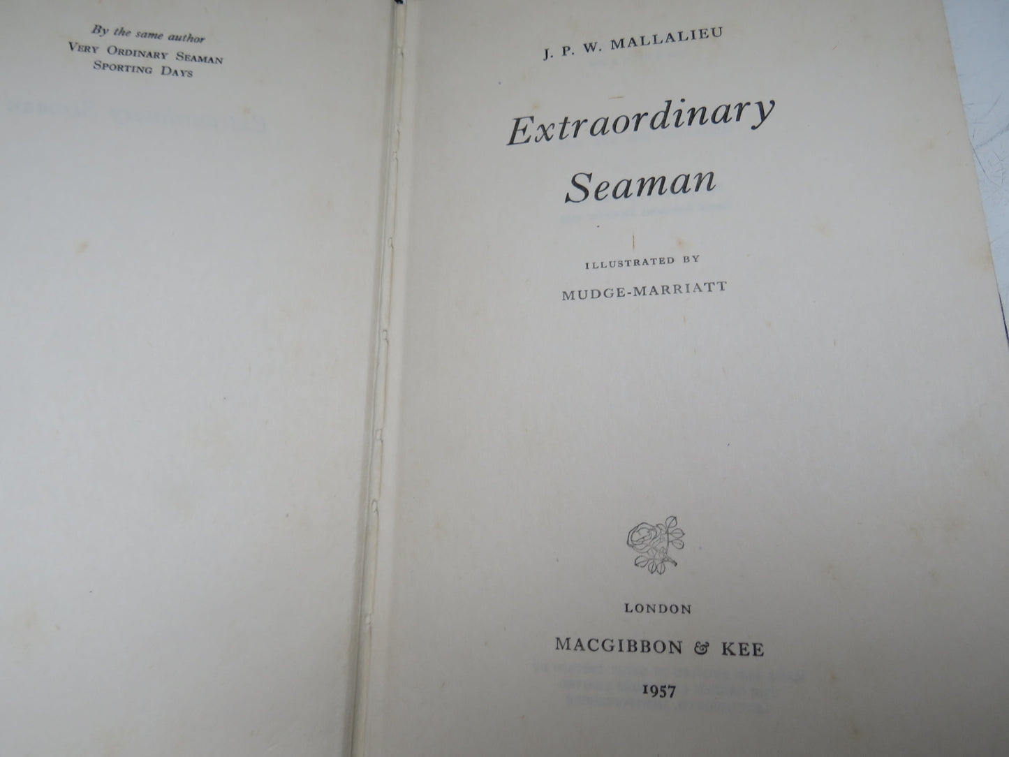 Extraordinary Seaman By J.P.W. Mallalieu 1957