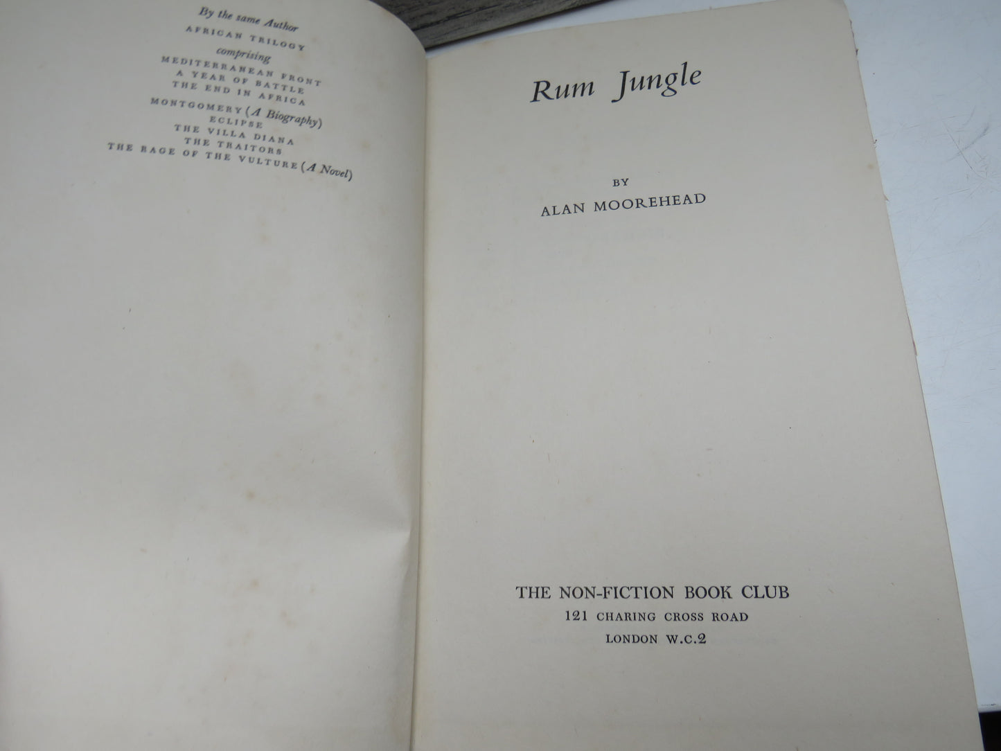Rum Jungle By Alan Moorehead