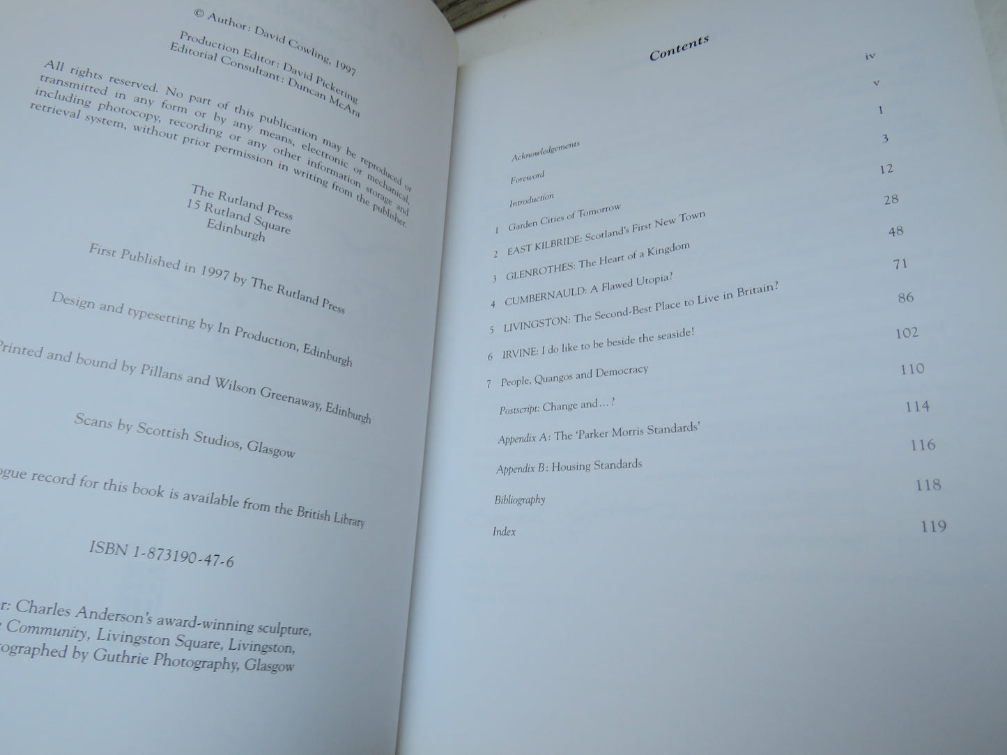 An Essay For Today The Scottish New Towns 1947 To 1997 By David Cowling 1997