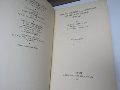 The Constitutional History of Modern Britain Since 1485 By Sir David Lindsay Keir 1961 book image 3