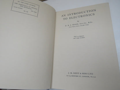 An Introduction to Electronics by D. R. J. Wood, 1959 book image 4