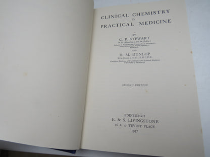Clinical Chemistry In Practical Medicine By C.P. Stewart and D.M. Dunlop 1937
