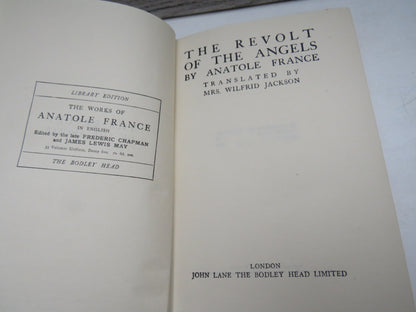 The Revolt of the Angels By Anatole France Translated By Mrs. Wilfrid Jackson 1923