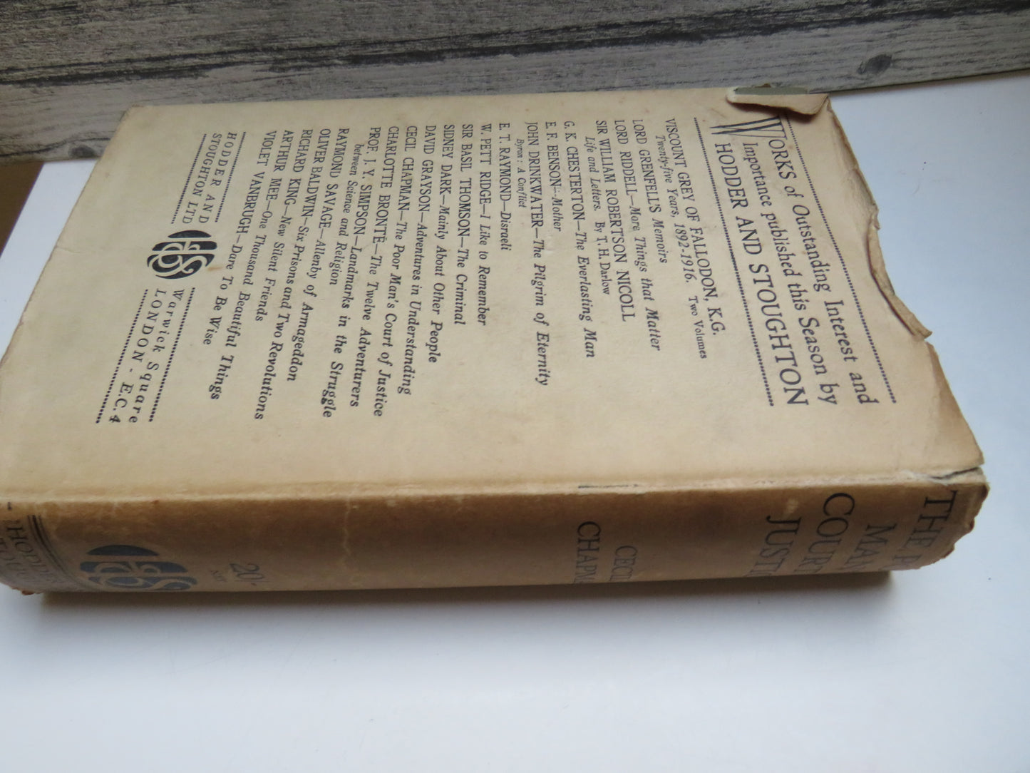 The Poor Man's Court of Justice: Twenty-Five Years As A Metropolitan Magistrate By Cecil Chapman